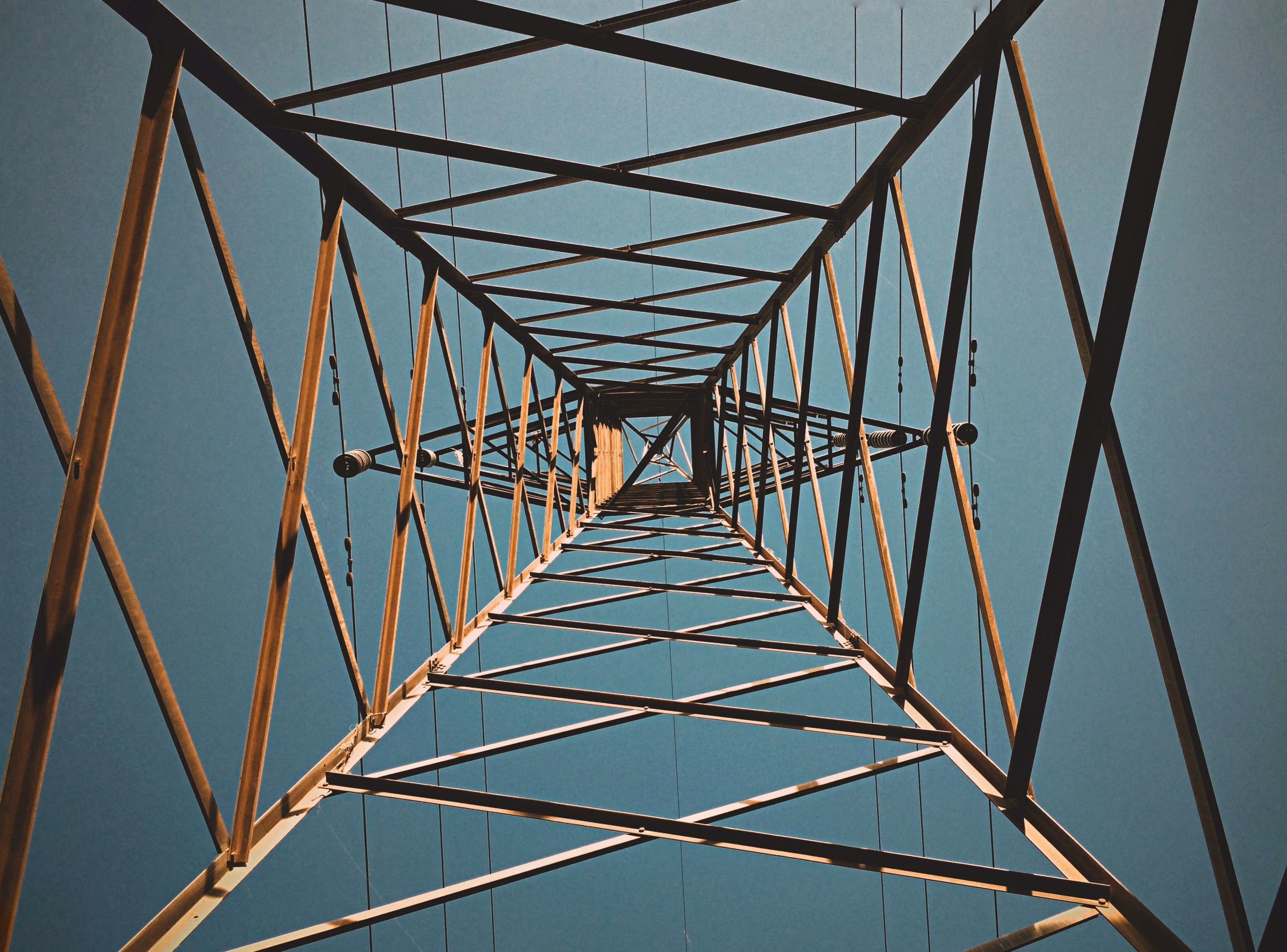 Metal bridge structure representing bridging the gap